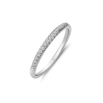 Memoire-Ring/Vorsteckring günstig | halbausgefasst mit Diamanten | 0,16 ct. | tw/si
