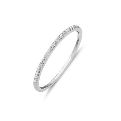 Memoire-Ring/Vorsteckring | Preis Highlight | halbausgefasst mit Diamanten | 0,08 ct. | tw/si