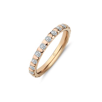 Memoire-Ring/Vorsteckring | vollausgefasst mit Diamanten | 1,05 ct. | tw/si