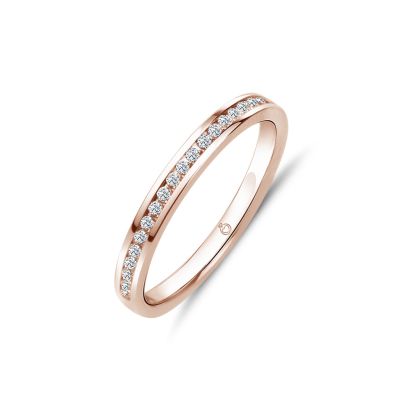 Memoire-Ring/Vorsteckring | halbausgefasst mit Diamanten | 0,21 ct. | tw/si