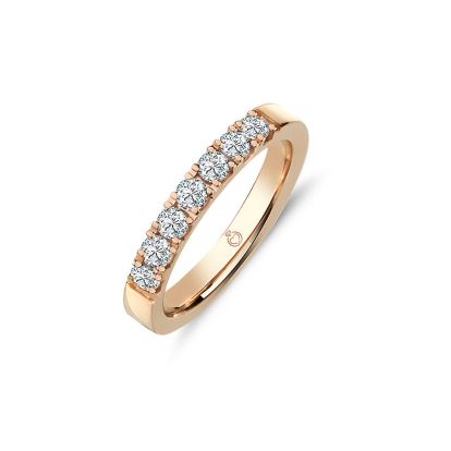 Memoire-Ring/Vorsteckring | mit 7 Diamanten | 0,49 ct. | tw/si
