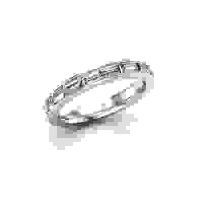 Memoire-Ring/Vorsteckring | Diamanten im Baguette-Schliff | 1,05 ct. | tw/vs