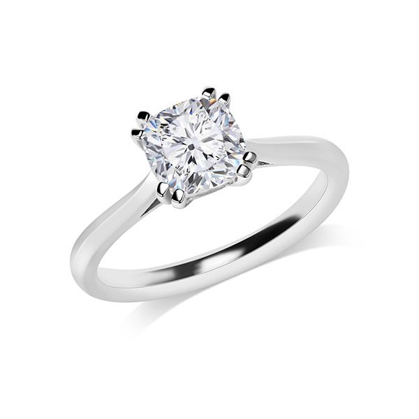 Verlobungsringe Cushion mit Diamanten