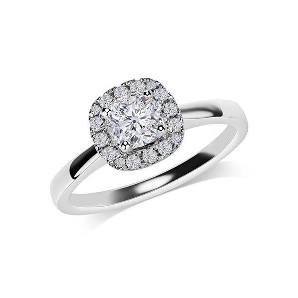 Verlobungsringe Halo mit Diamanten