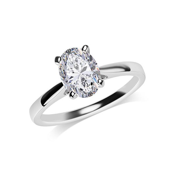 Verlobungsringe Oval mit Diamanten