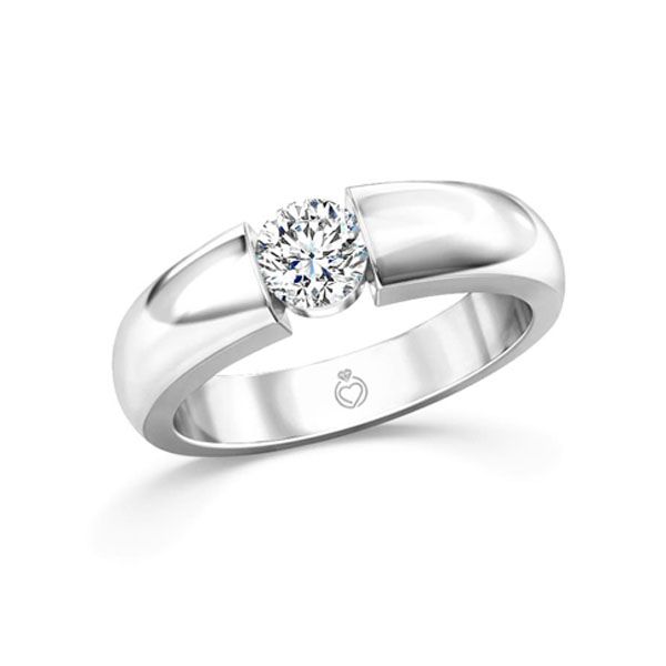 Verlobungsringe Spannfassung mit Diamanten